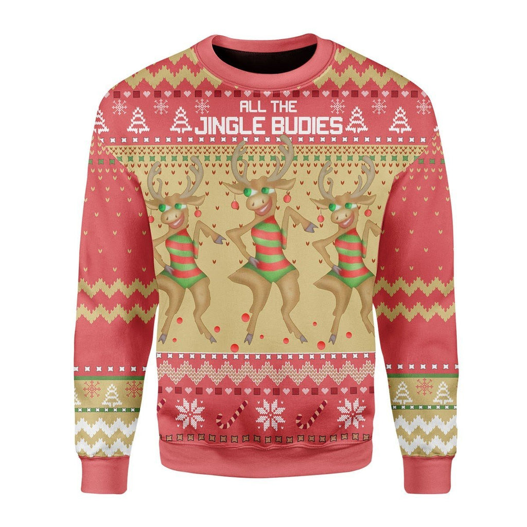 Gearhomies Christmas Unisex Sweater All The Single Budies 3D Apparel