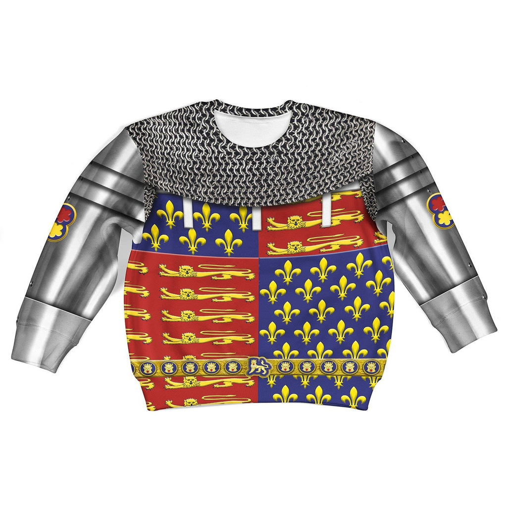 Edward The Black Prince Armor Kid Fleece Long Sleeves / Toddler 2T Khp296