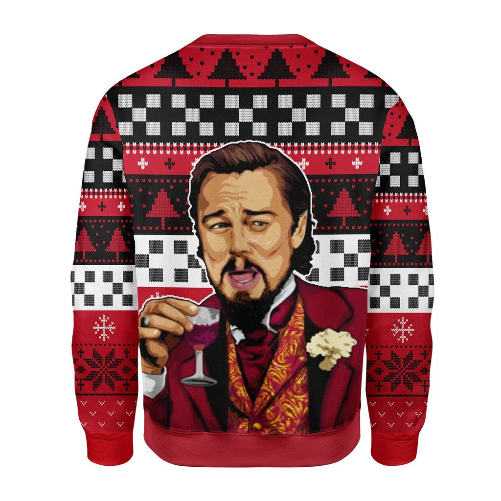 Gearhomies Christmas Unisex Sweater Laughing Leo Meme 3D Apparel