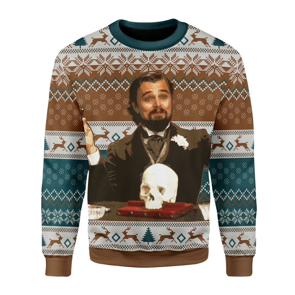 Gearhomies Christmas Unisex Sweater Leo DiCaprio Django Unchained Merry Chrismas 3D Apparel