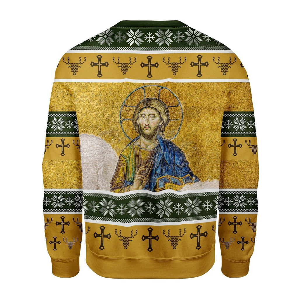 Gearhomies Christmas Unisex Sweater Jesus I Trust In You Ugly Christmas 3D Apparel