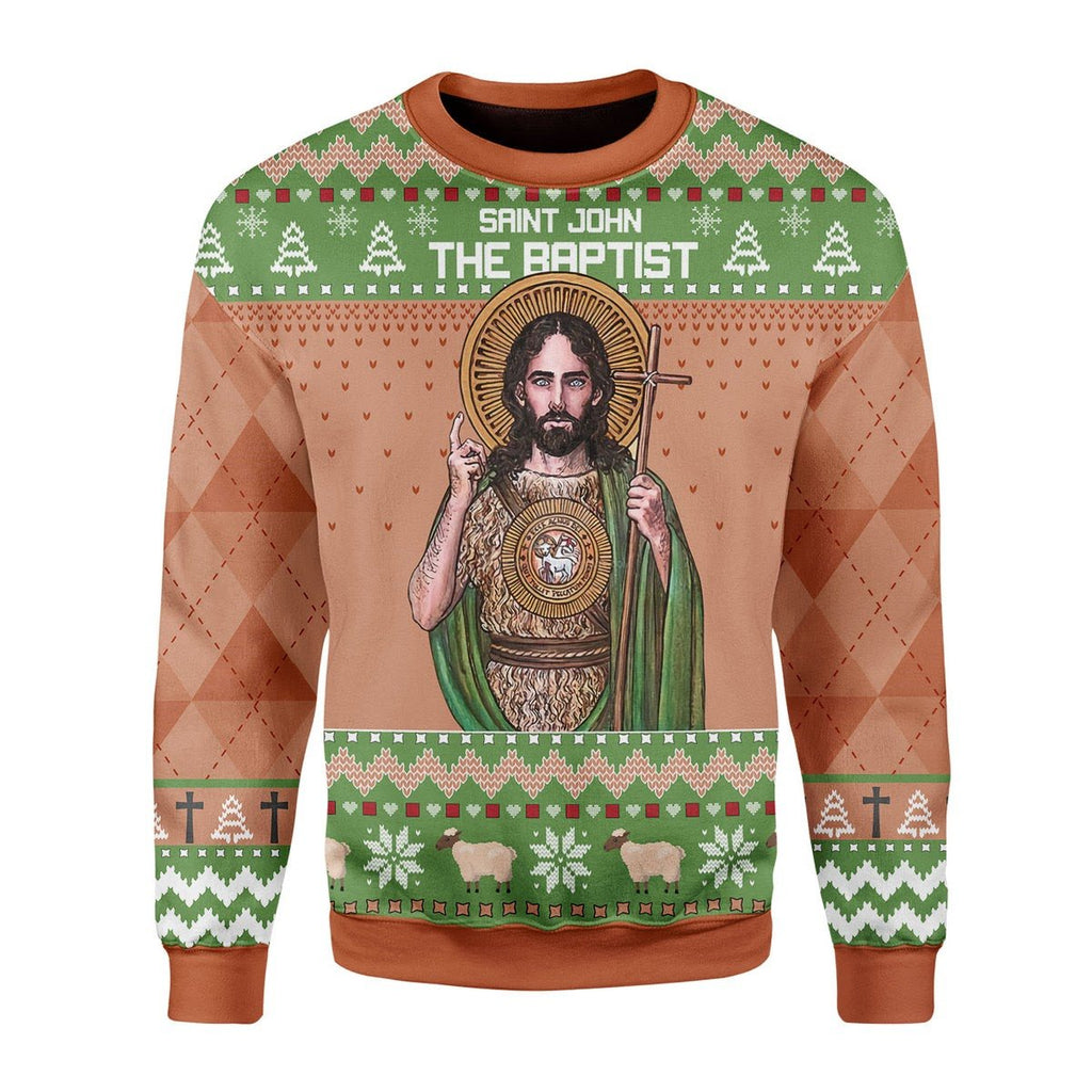 Gearhomies Christmas Unisex Sweater Saint John The Baptist 3D Apparel