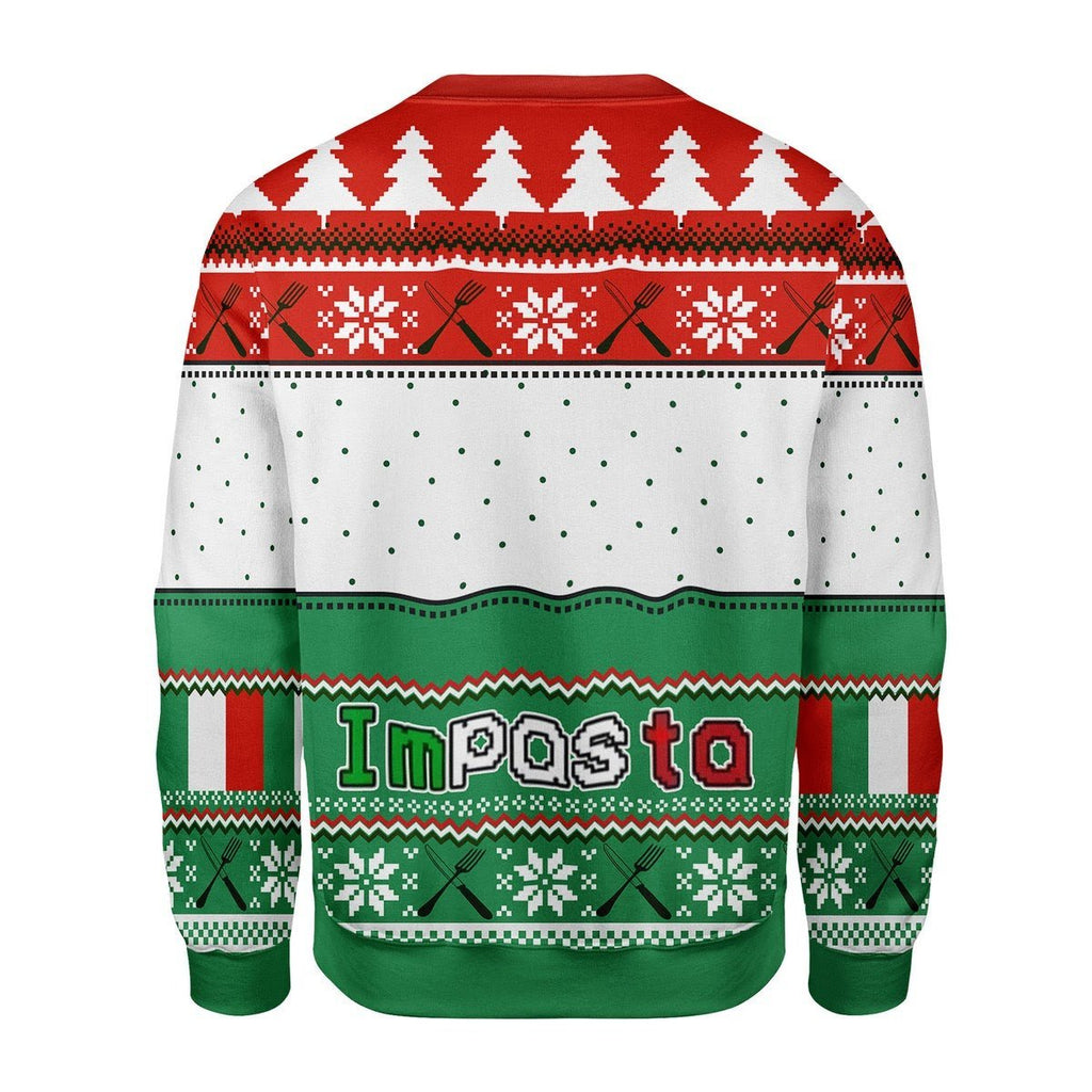 Gearhomies Christmas Unisex Sweater Impasta Ugly Christmas 3D Apparel