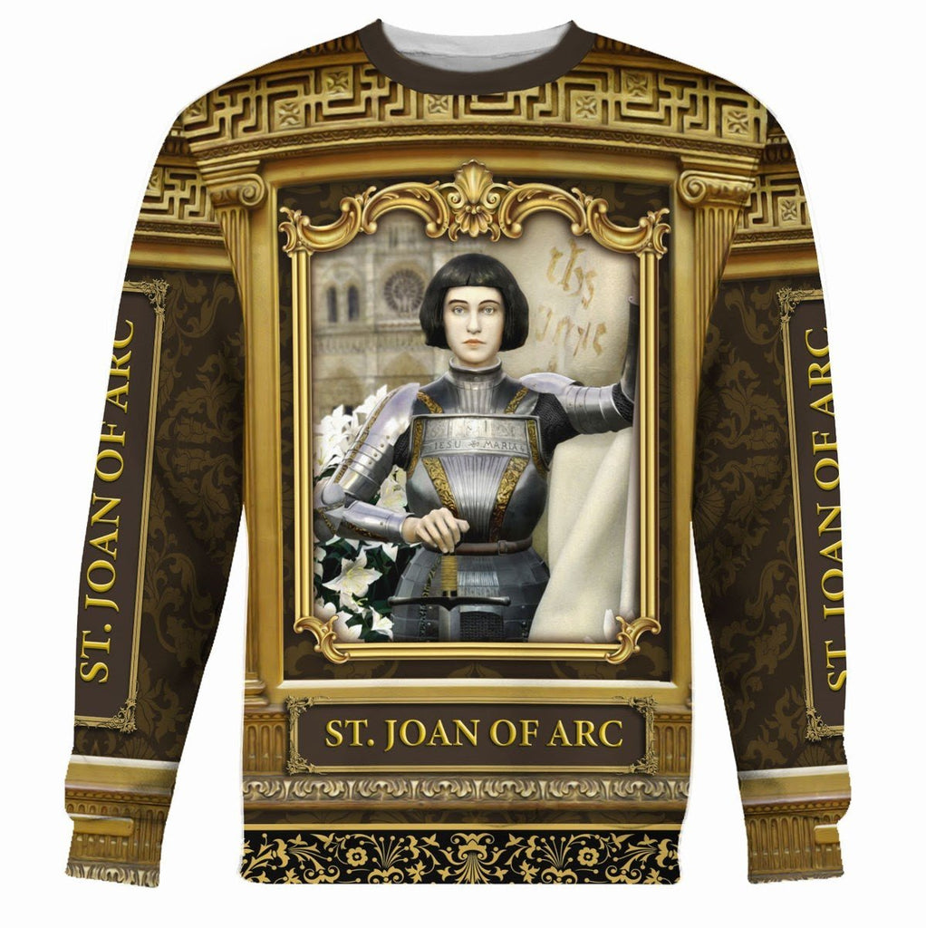 Customspig Unisex Tracksuit Hoodies Pullover Sweatshirt Joan of Arc  Historical 3D Apparel