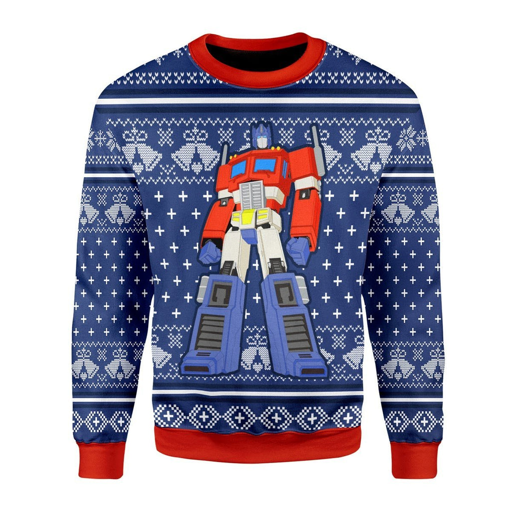 Gearhomies Christmas Unisex Sweater Optimus Prime 3D Apparel