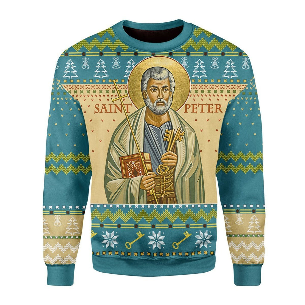 Gearhomies Christmas Unisex Sweater Saint Peter Ugly Christmas 3D Apparel