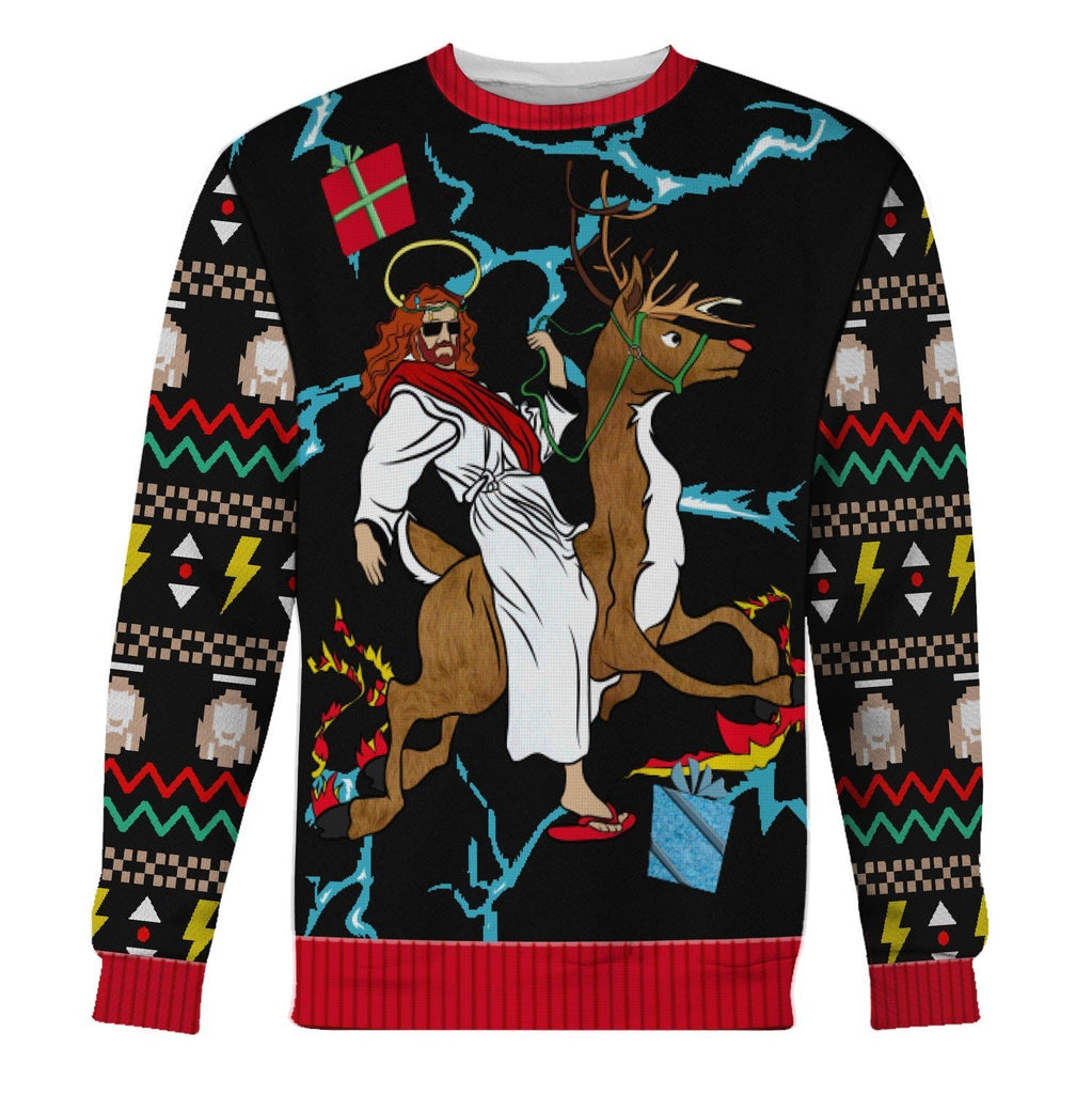 Gearhomies Christmas Unisex Sweater Christ Jesus Christmas 3D Apparel