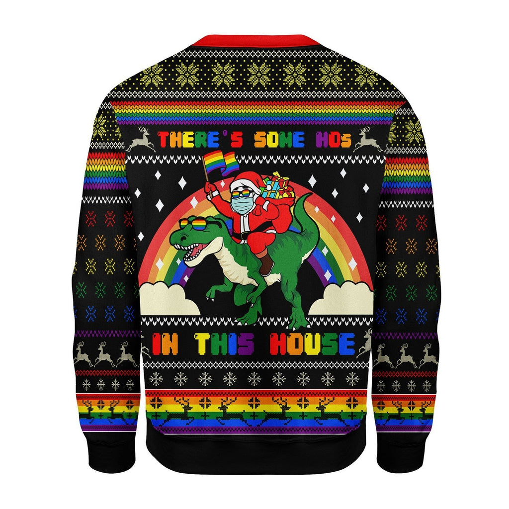 Gearhomies Christmas Unisex Sweater LGBTQ+ There's Some Hos In This House 3D Apparel