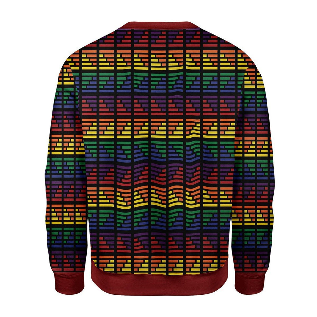 Gearhomies Christmas Unisex Sweater LGBTQ+ Flag Stripes 3D Apparel