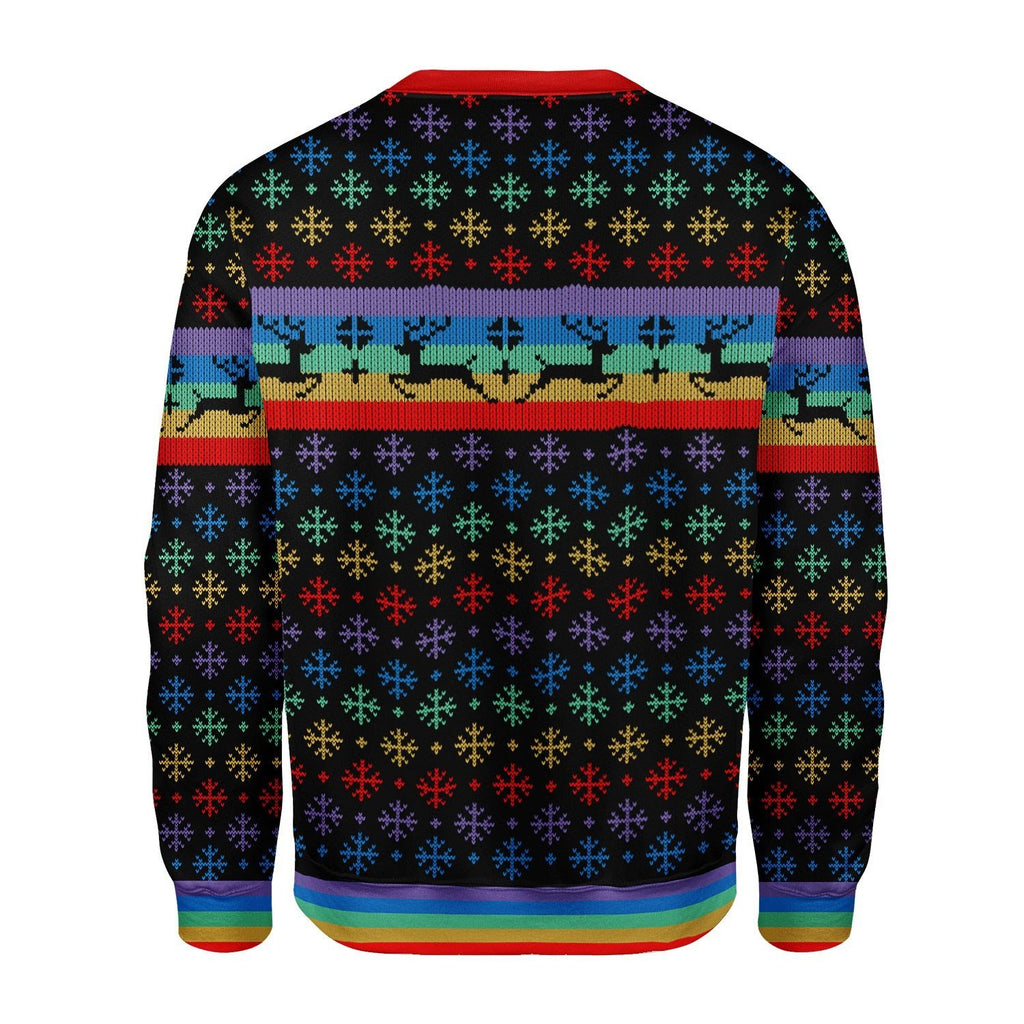 Gearhomies Christmas Unisex Sweater LGBTQ+ Flag 3D Apparel