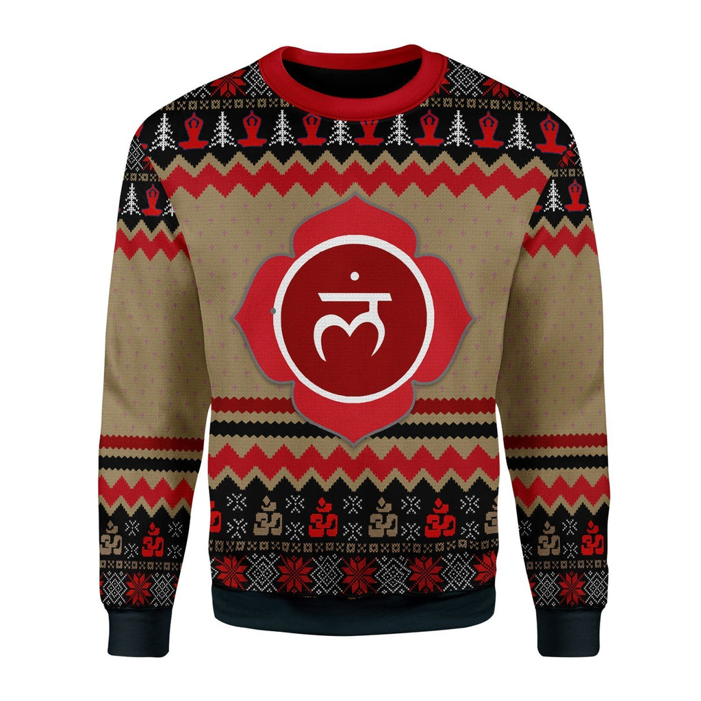 Gearhomies Christmas Unisex Sweater Root Chakra 3D Apparel