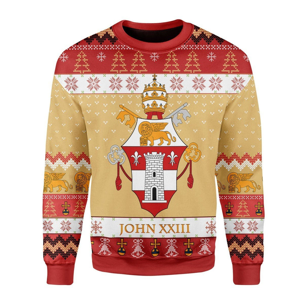 Gearhomies Christmas Unisex Sweater Pope John XXIII Coat Of Arms 3D Apparel