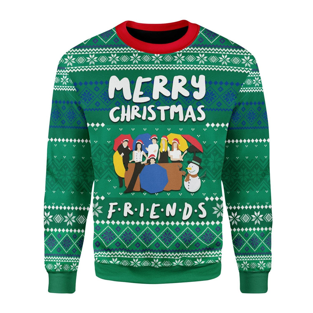 Gearhomies Christmas Unisex Sweater Friends Merry Christmas 3D Apparel