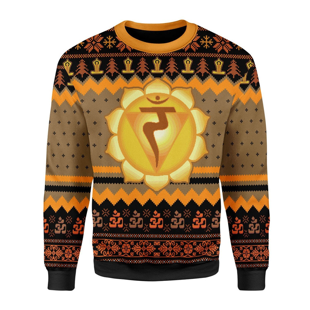 Gearhomies Christmas Unisex Sweater Solar Plexus Chakra 3D Apparel