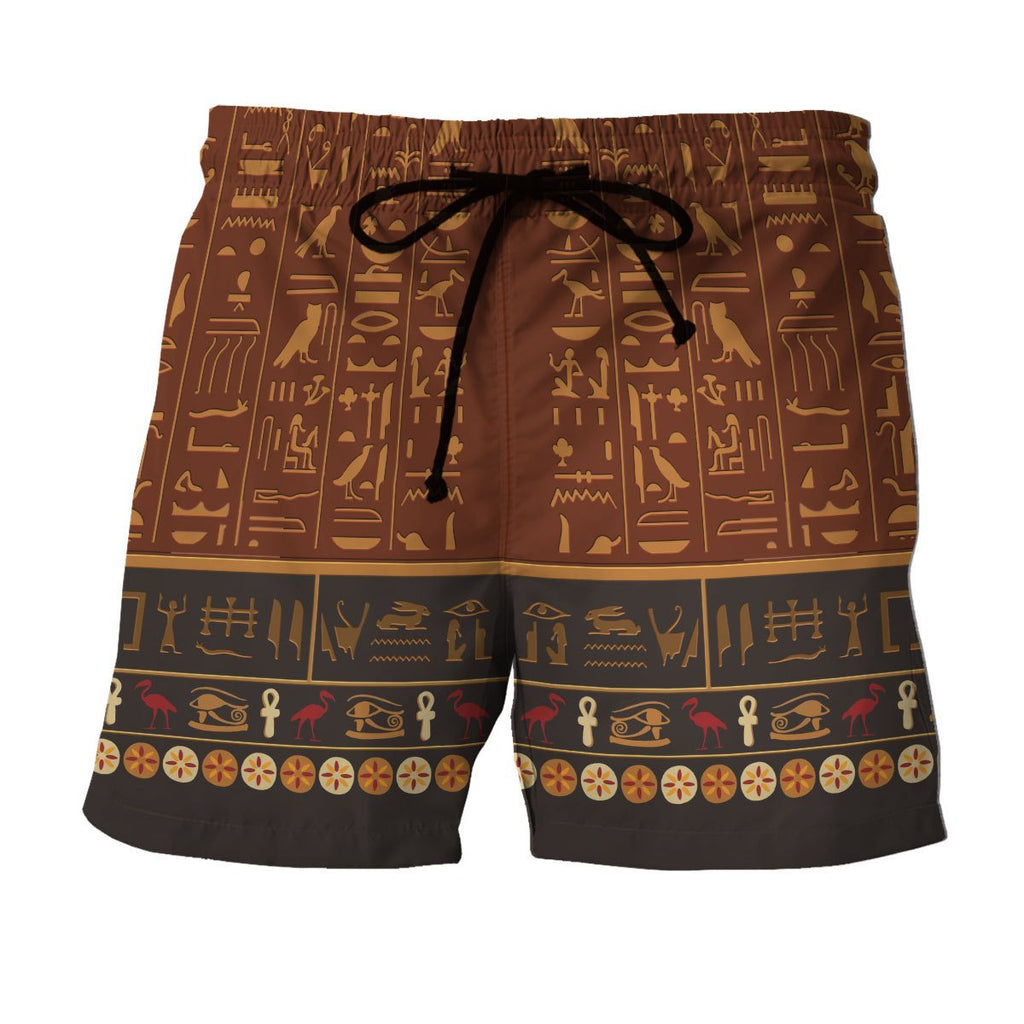 Tutankhamun Hawaiian Shirt Beach Short / S Qm701