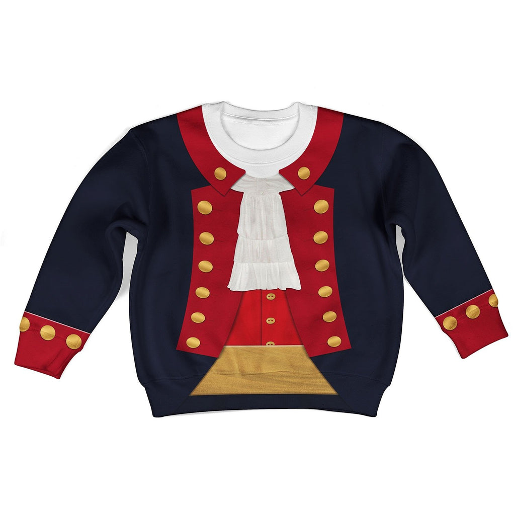 John Paul Jones Revolutionary War Uniform Kid Long Sleeves / Toddler 2T Qm1410