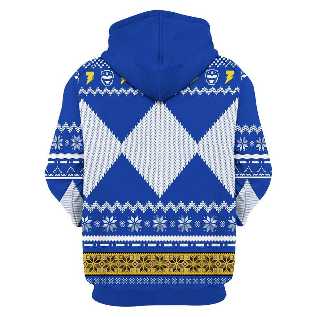 Gearhomies 3D Hoodie MightyMorphin, Blue