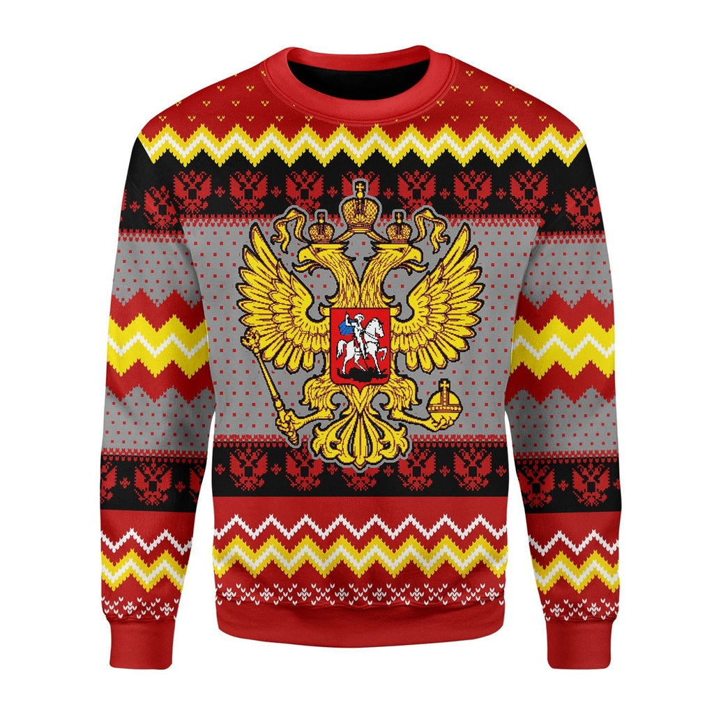 Gearhomies Christmas Unisex Sweater Russia Coat Of Arms 3D Apparel