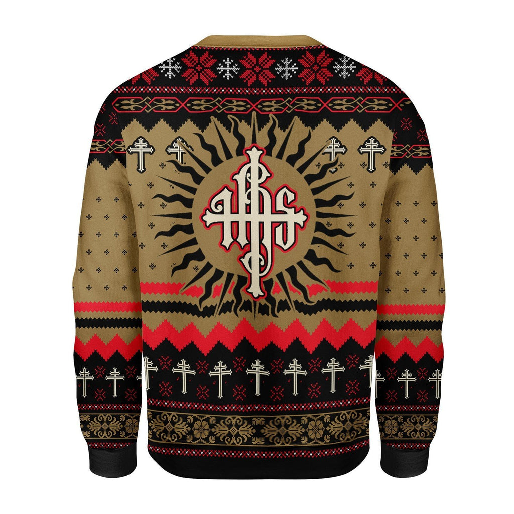 Gearhomies Christmas Unisex Sweater IHS Christogram 3D Apparel
