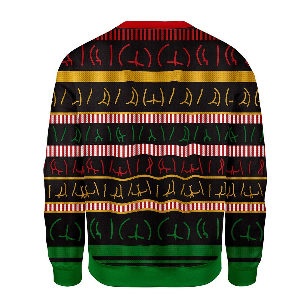 Gearhomies Christmas Unisex Sweater Butts Wall Ugly Christmas 3D Apparel