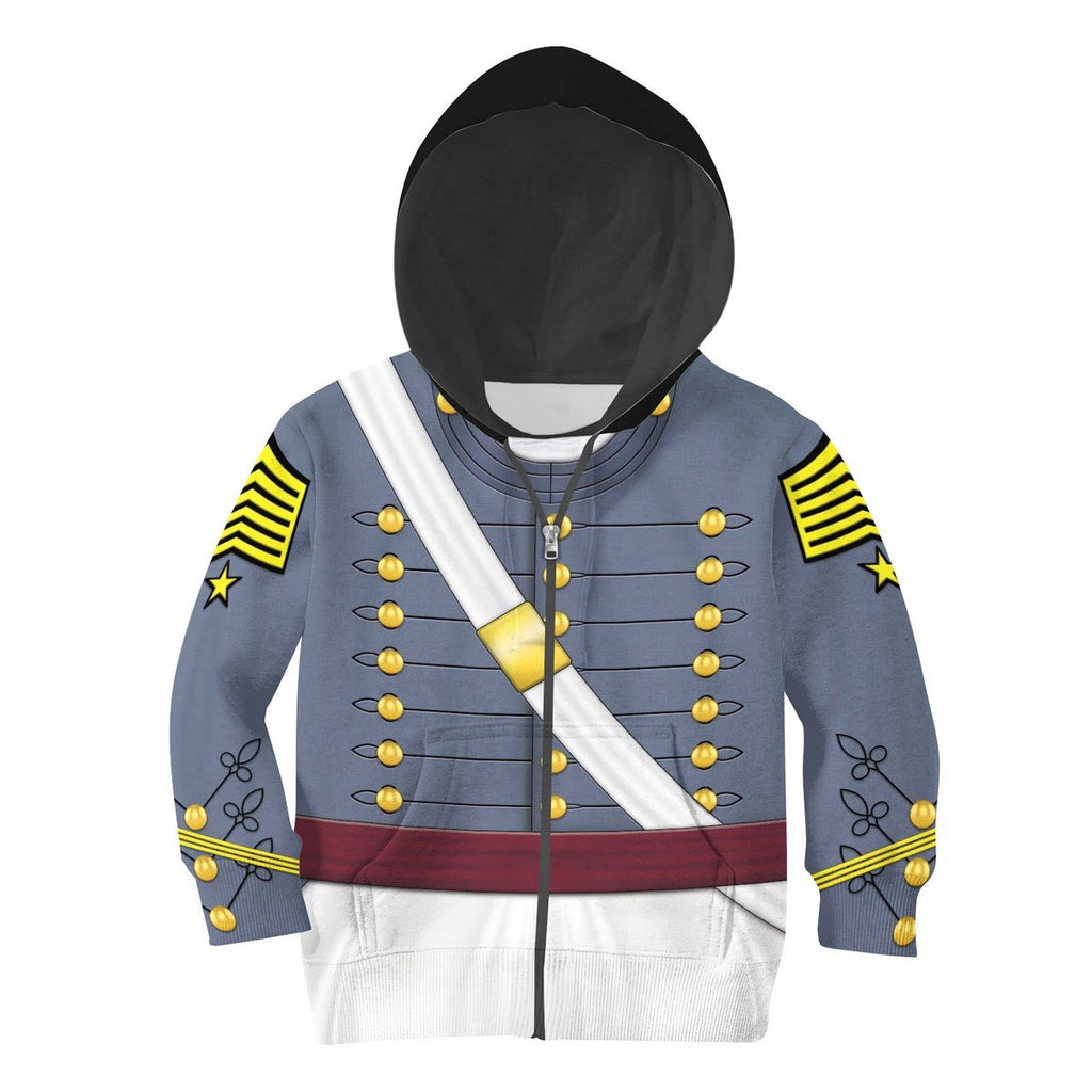 Us Army Uniform West Point Cadet (1860S) Kid Zip Hoodie / 2Xs Qm1871