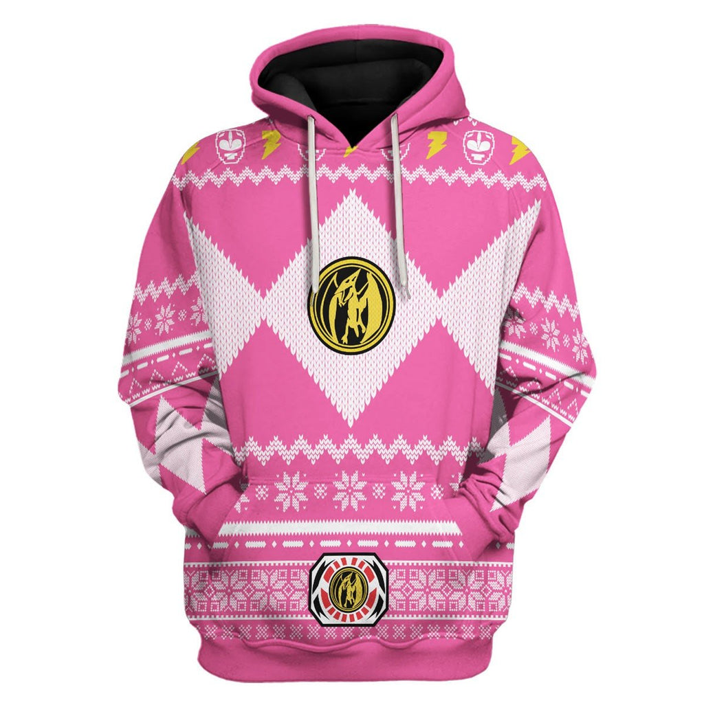 Gearhomies 3D Hoodie MightyMorphin, Pink