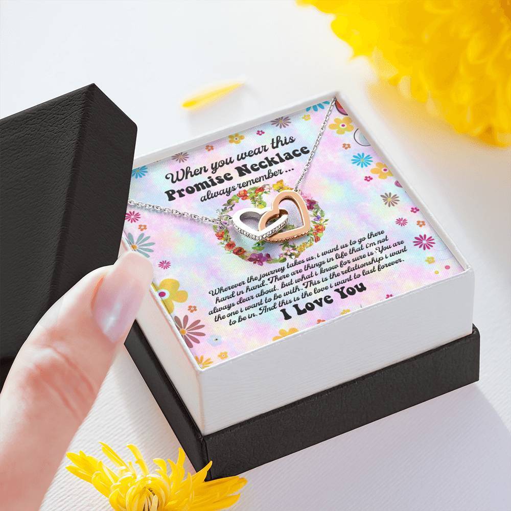Hippie Promise Necklace For Girlfriend From Boyfriend For Couples Her Anniversary Gift Girlfriends