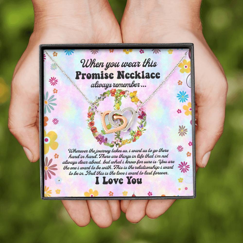 Hippie Promise Necklace For Girlfriend From Boyfriend For Couples Her Anniversary Gift Girlfriends