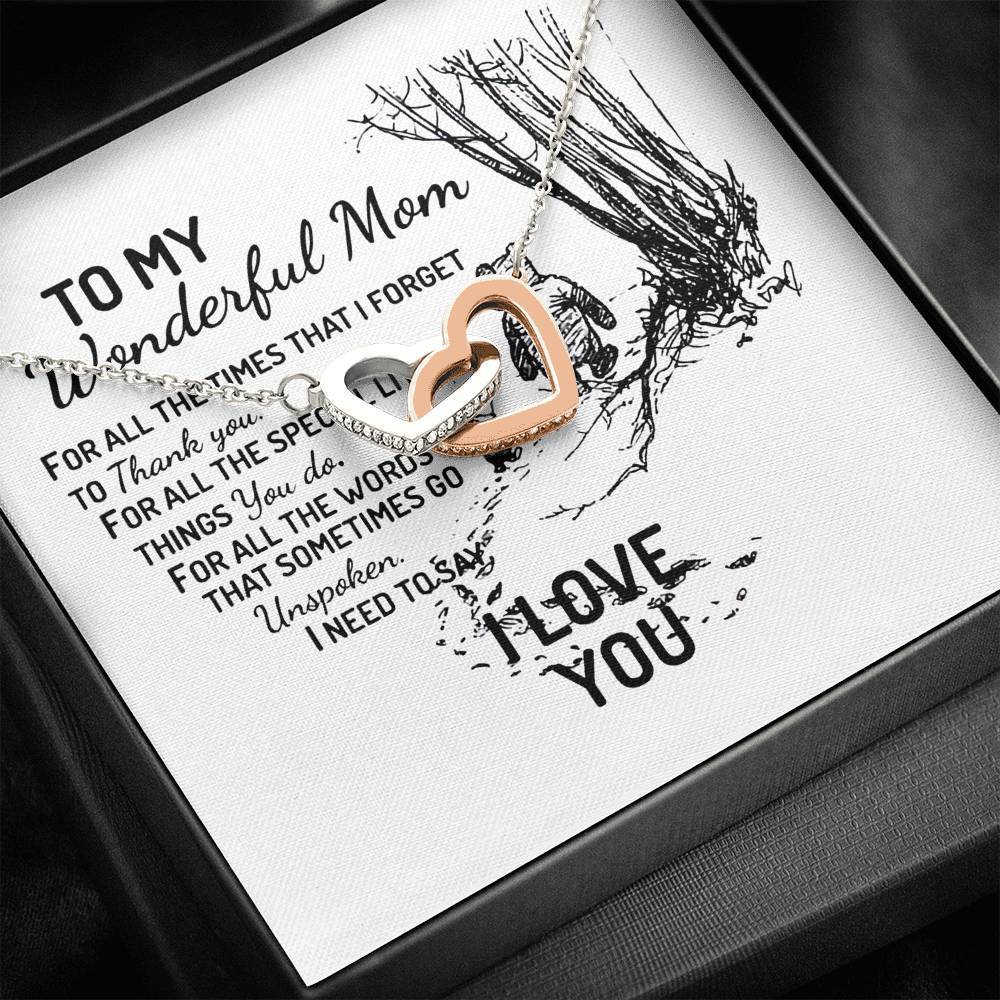 To My Wonderful Mom For All The.. Necklace Standard Box Jewelry