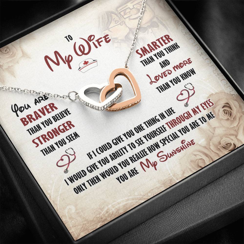 To My Wife Happily Ever After Love Knot Necklace Standard Box Jewelry