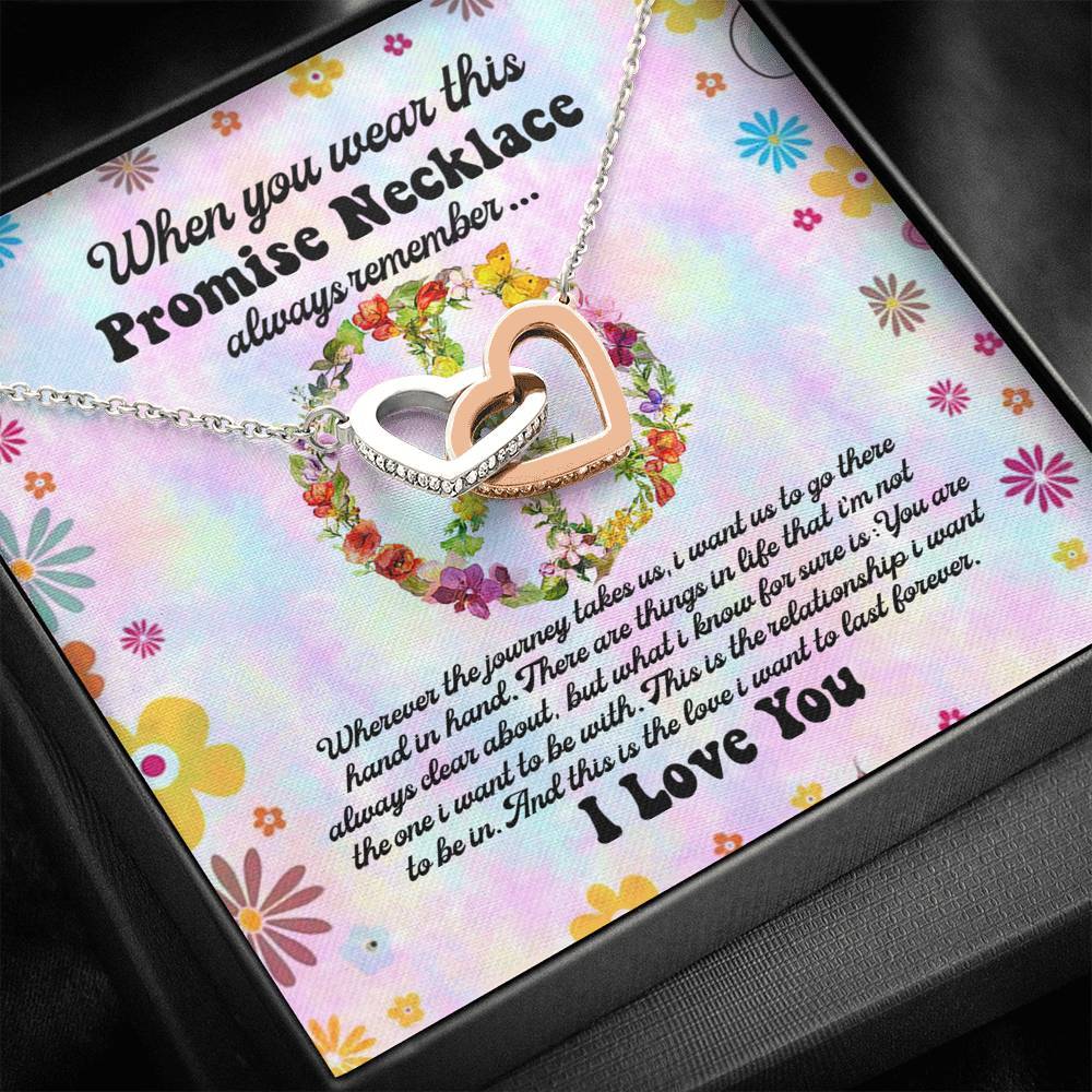 Hippie Promise Necklace For Girlfriend From Boyfriend For Couples Her Anniversary Gift Girlfriends