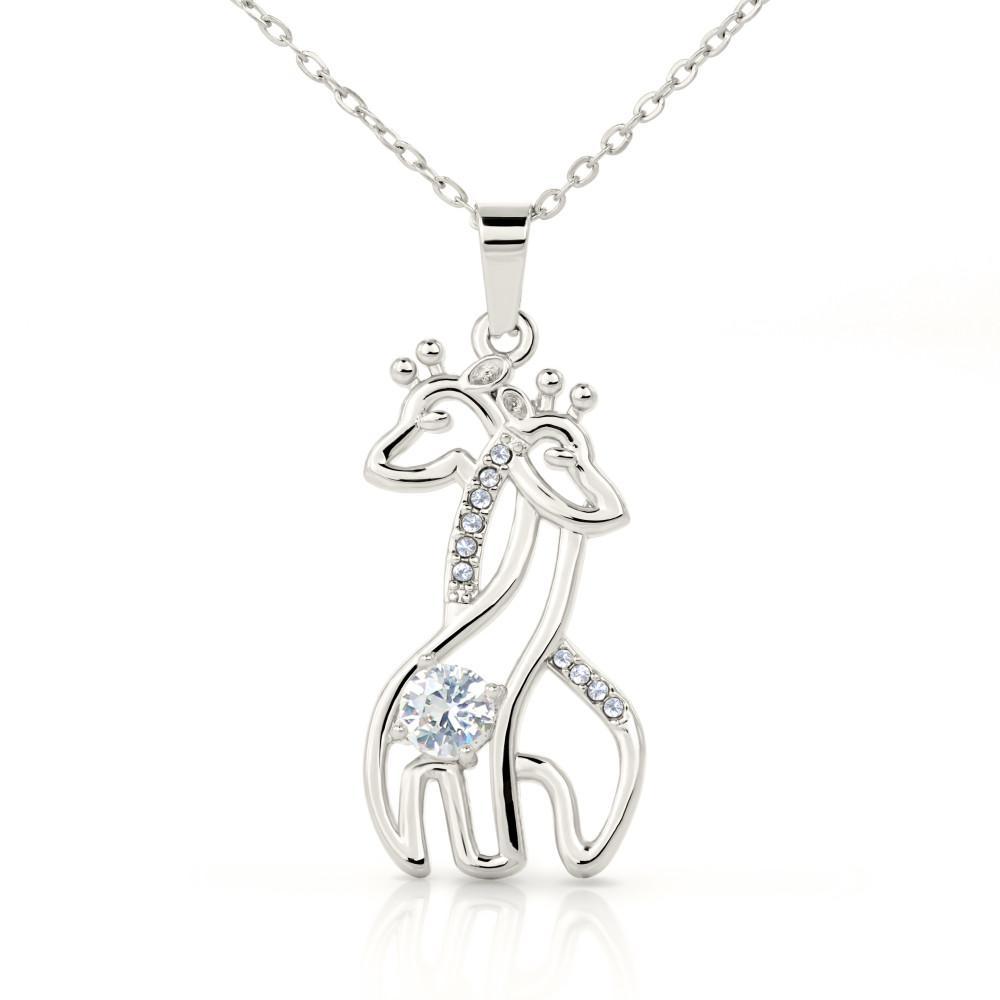 Personalized Name No Matter Where Life Takes You Graceful Love Giraffe Necklace Jewelry