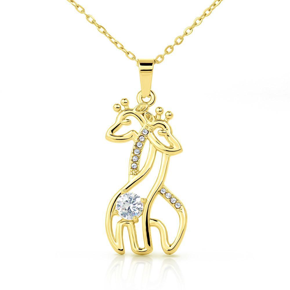 Personalized Name No Matter Where Life Takes You Graceful Love Giraffe Necklace Jewelry