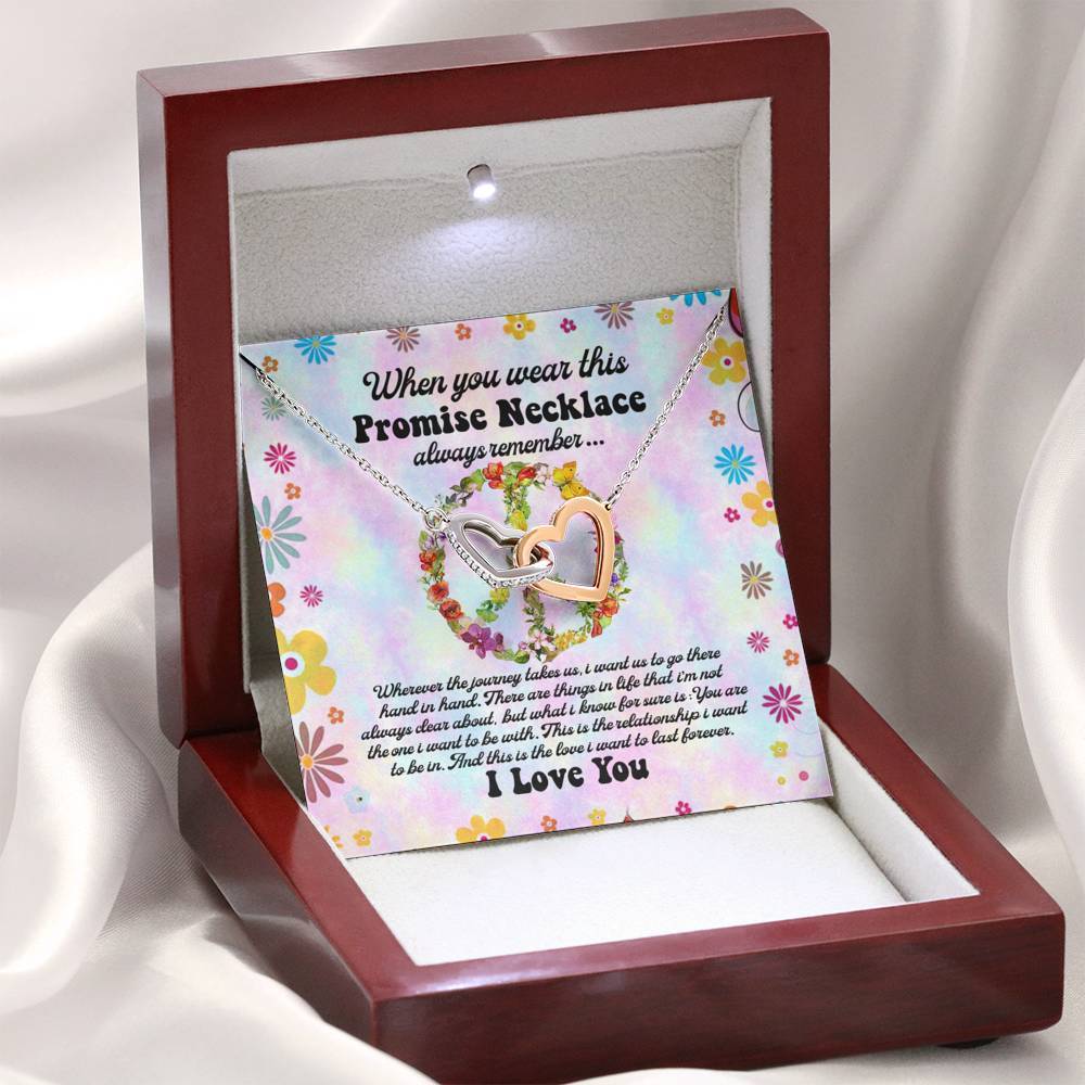 Hippie Promise Necklace For Girlfriend From Boyfriend For Couples Her Anniversary Gift Girlfriends