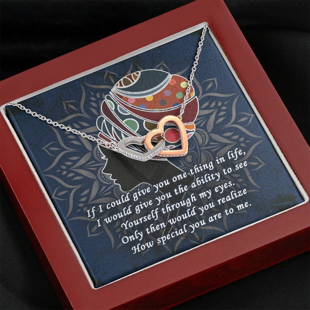 Only Then Would You Realize How Special Are To Me Interlocking Heat Necklace / Valentine Gift For
