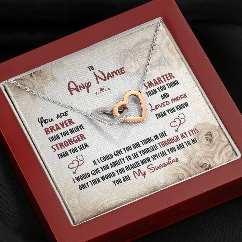 Personalized Name To My Wife Happily Ever After Love Knot Necklace Mahogany Style Luxury Box Jewelry
