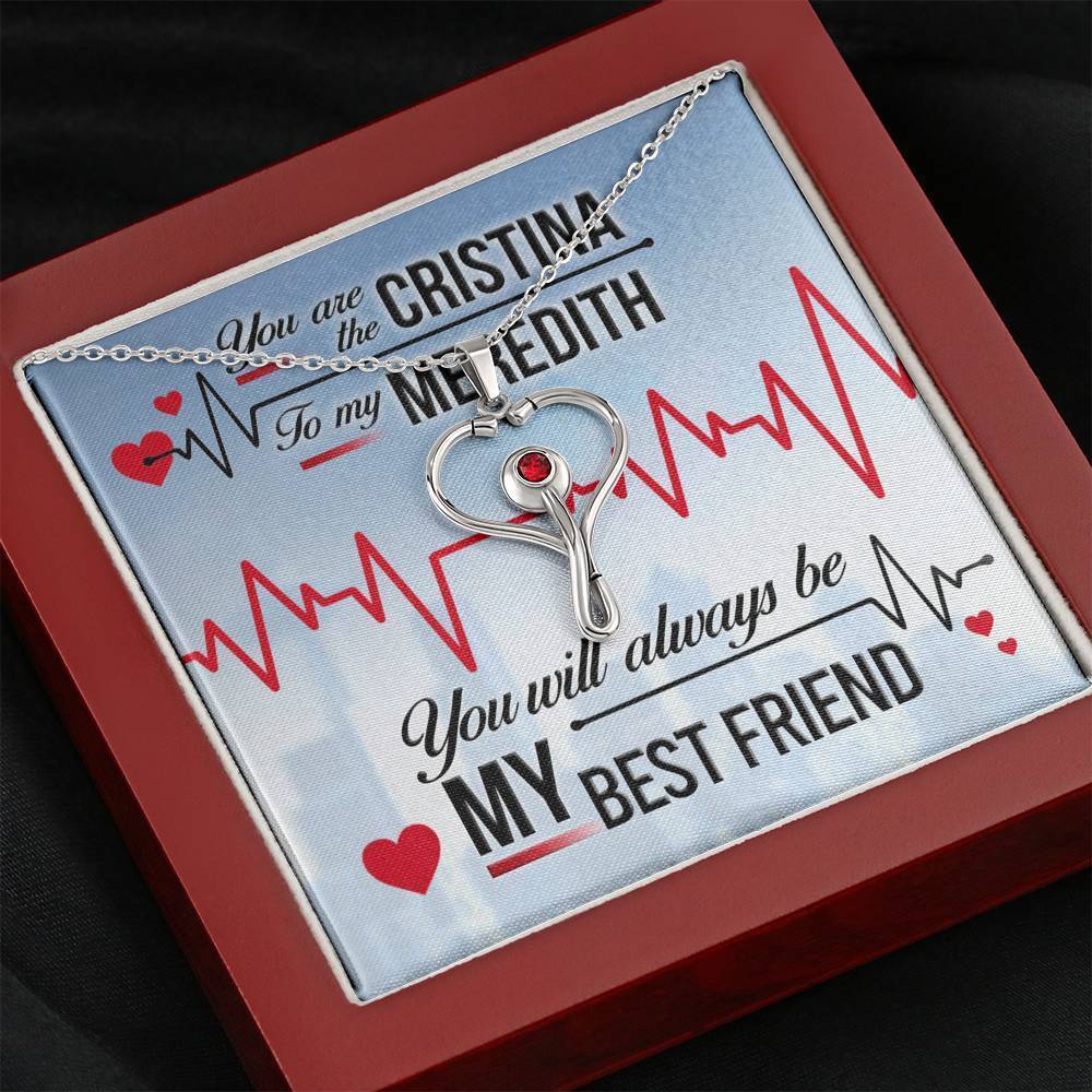Personalized You Are The Cristina To My Meredith Bestfriend Gift Mahogany Style Luxury Box Jewelry