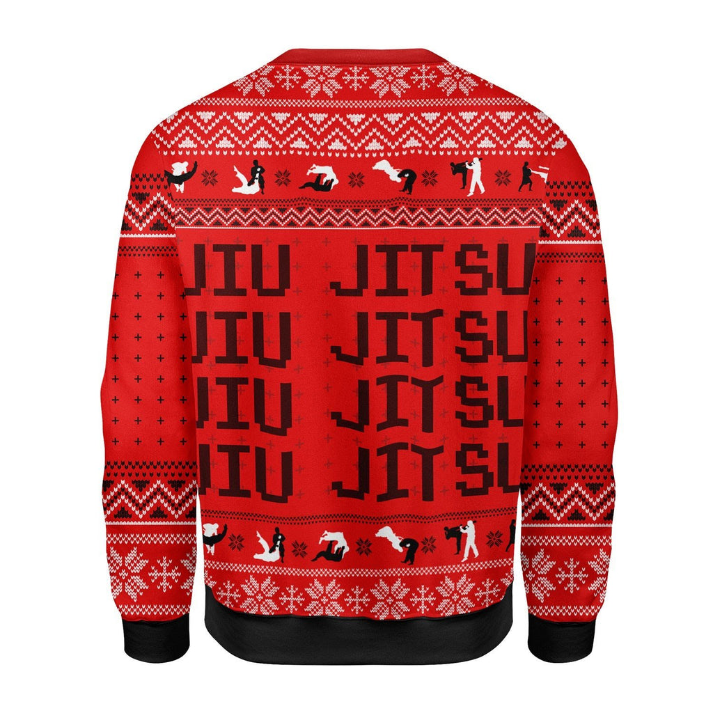 Gearhomies Christmas Unisex Sweater JIU JITSU JESUS Christmas 3D Apparel