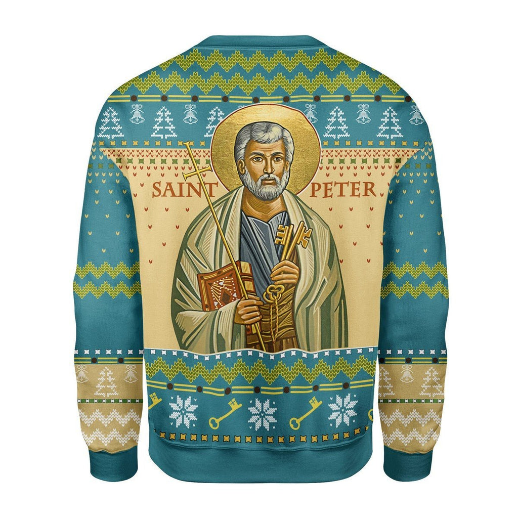 Gearhomies Christmas Unisex Sweater Saint Peter Ugly Christmas 3D Apparel