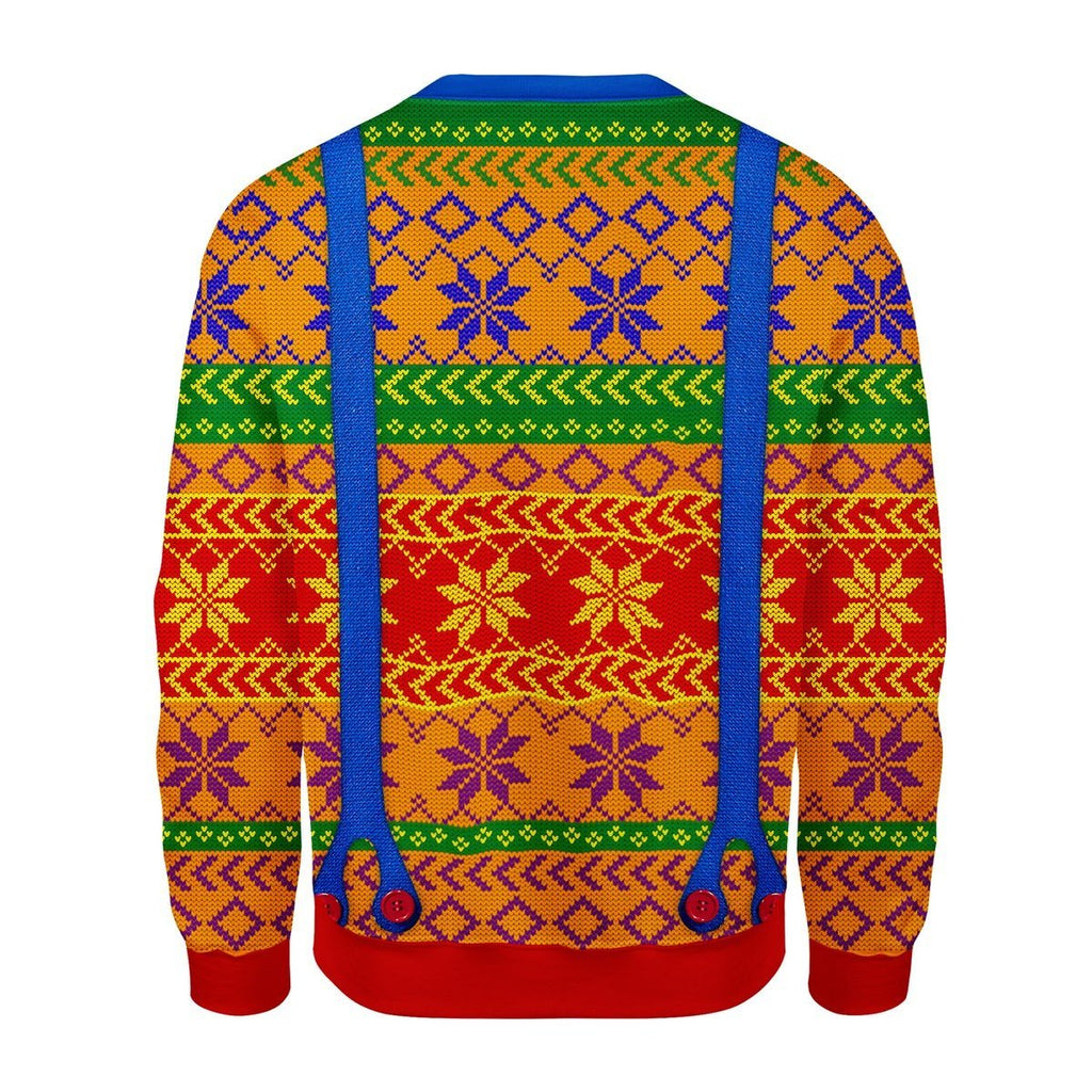 Gearhomies Christmas Unisex Sweater LGBTQ+  With Tie And Suspenders 3D Apparel