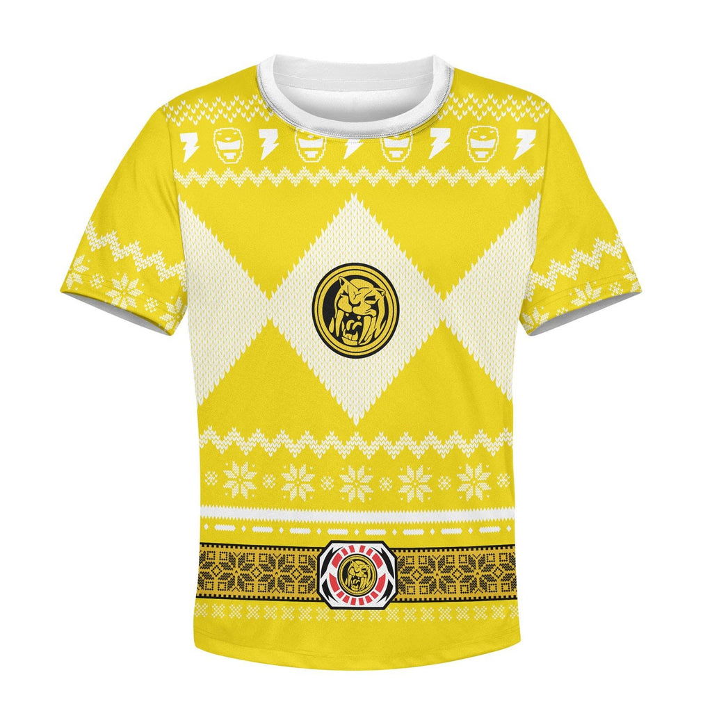 Gearhomies Unisex Kid Tops Pullover Sweatshirt Yellow Mighty3D Apparel