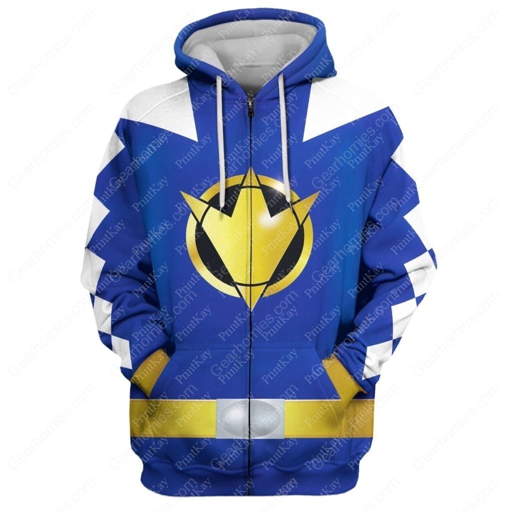 Dino Thunder Blue Zip Hoodie / S Qm77