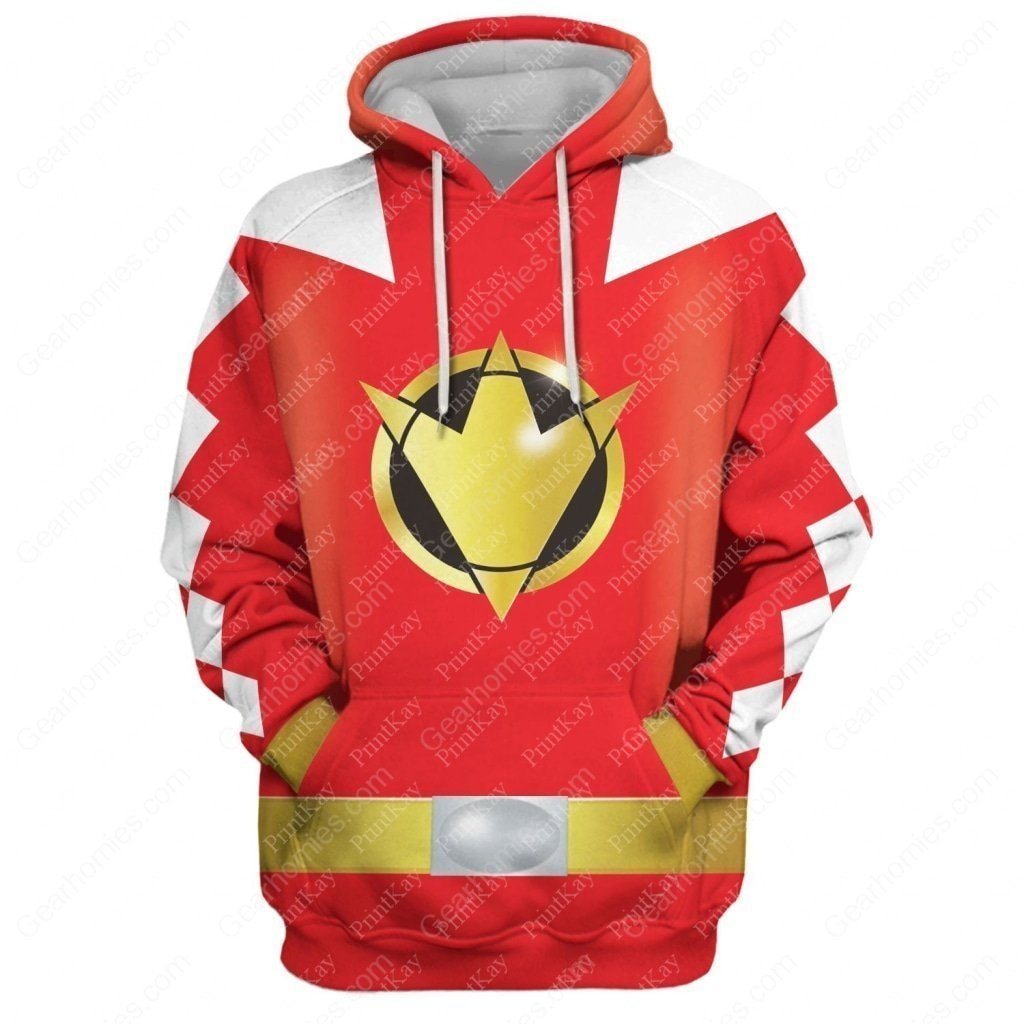 Dino Thunder Red Hoodie / S Qm112