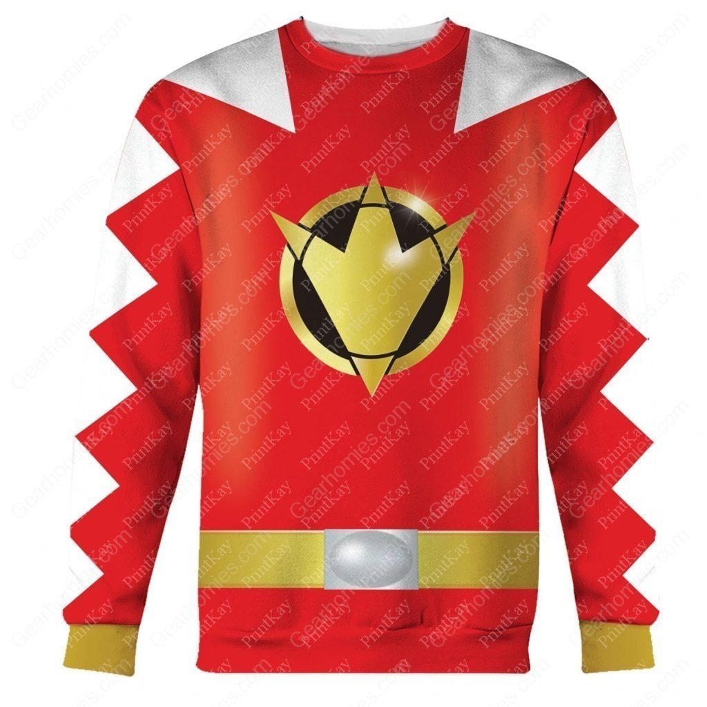 Dino Thunder Red Long Sleeves / S Qm112