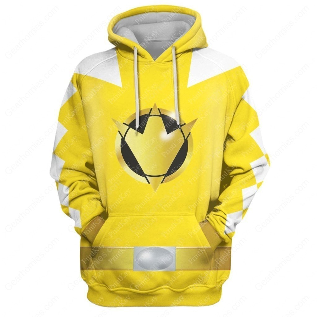 Dino Thunder Yellow Hoodie / S Qm113