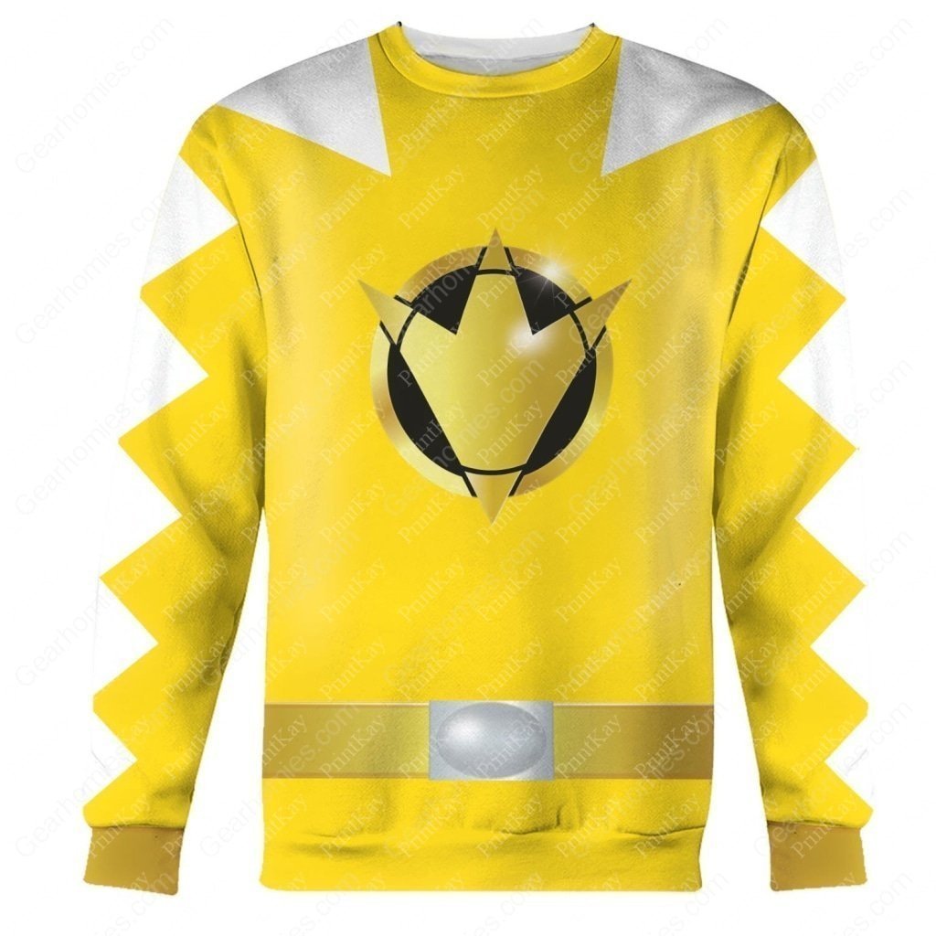 Dino Thunder Yellow Long Sleeves / S Qm113