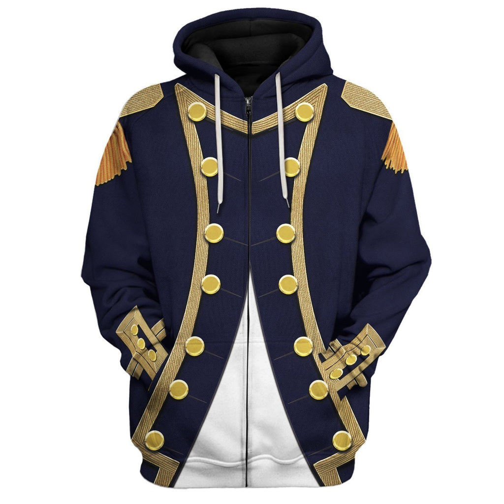 U.s. Navy 1776-1783 Zip Hoodie / S Qm117