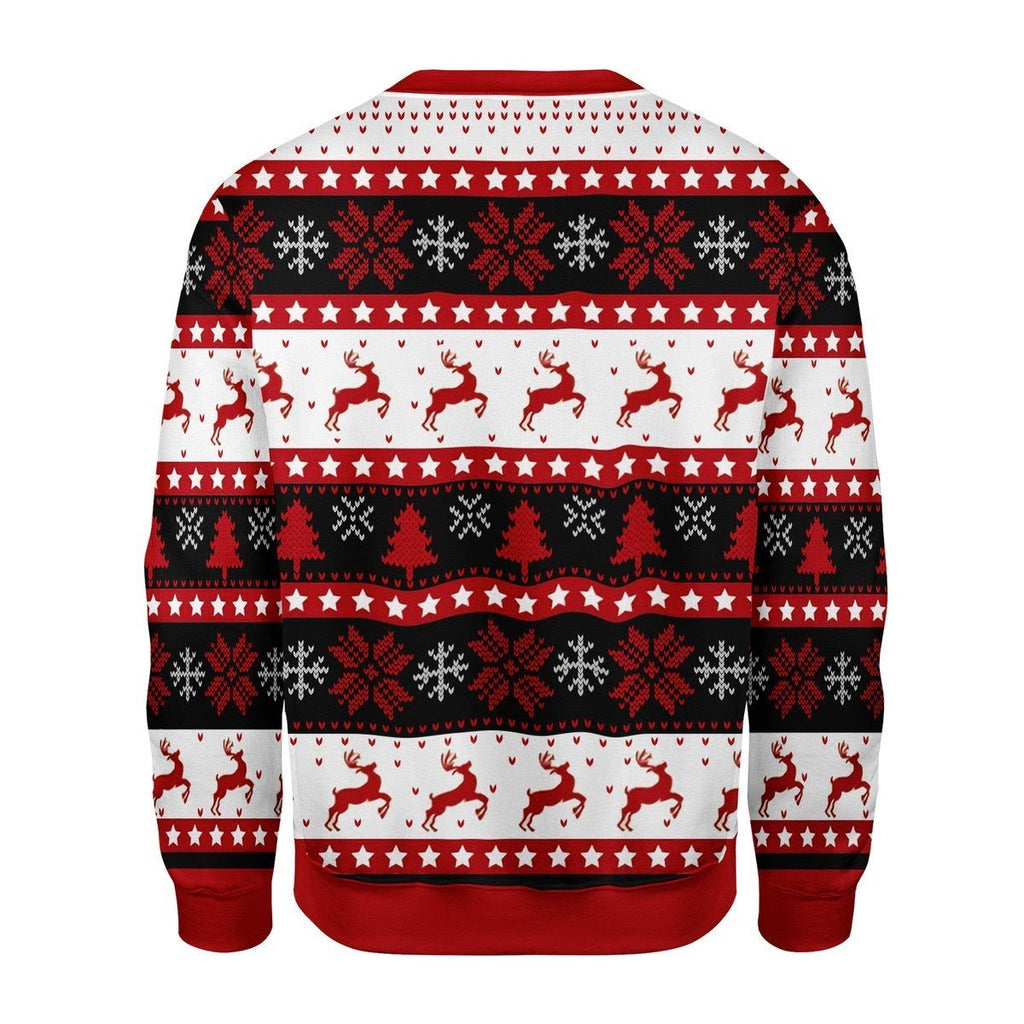 Gearhomies Christmas Unisex Sweater Keanu Reeves Meme Ugly Christmas 3D Apparel
