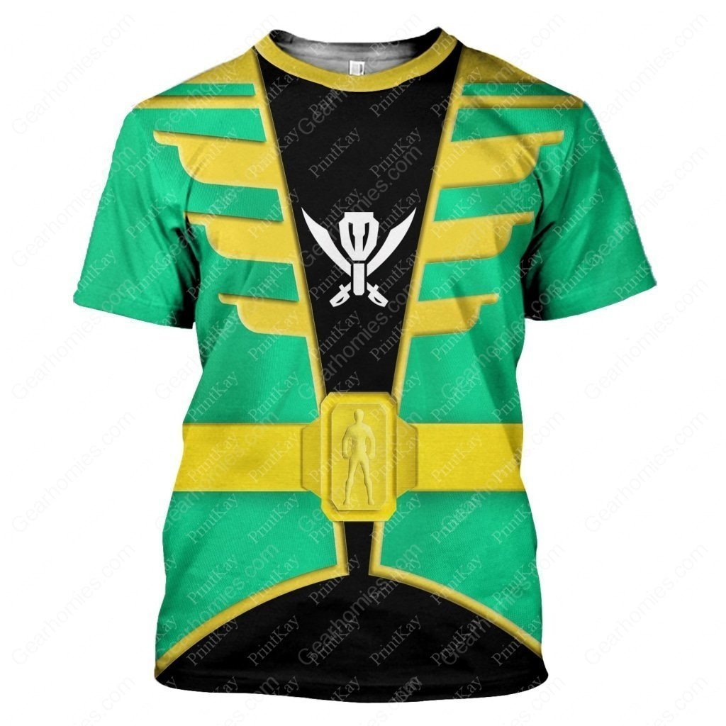 Green Kaizoku Sentai Gokaiger T-Shirt / S An10221