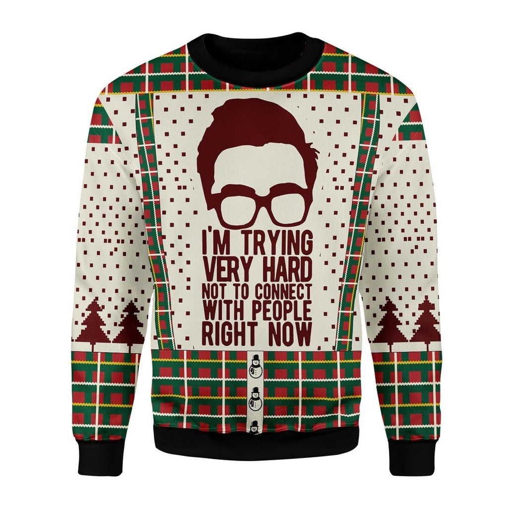 Gearhomies Christmas Unisex Sweater I'm Trying Not To Connect With People Right Now 3D Apparel